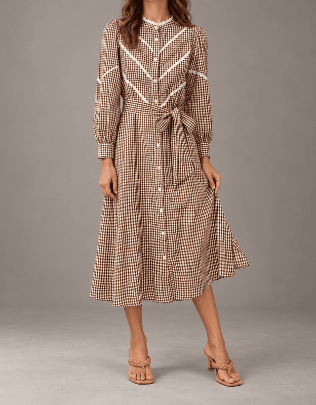 Kedera Brown Midi Dress