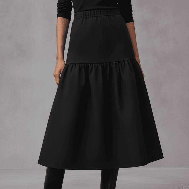 FLARED MIDI SKIRT