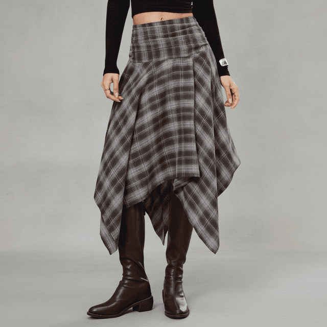 Bsubseach Asymmetrical Midi Skirt