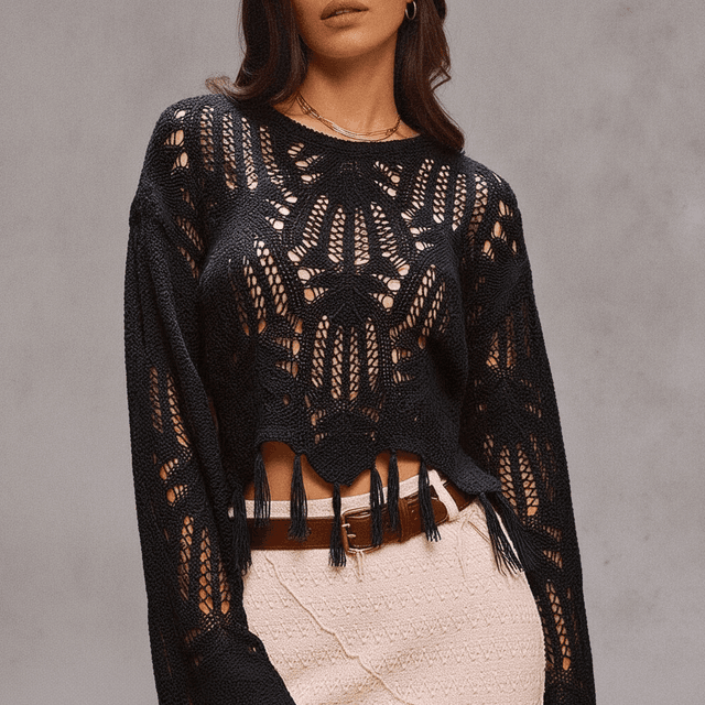Influencers & Associatessitestripe Crochet Sweater