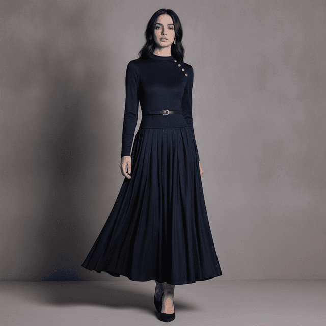 Anewsta Navy Maxi Dress