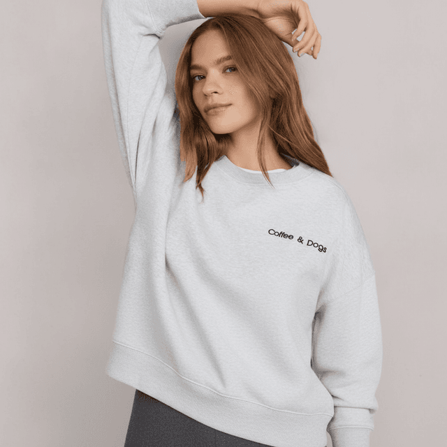 Lou & Grey Coffee & Dogs Elite Fleece Sweatshirt