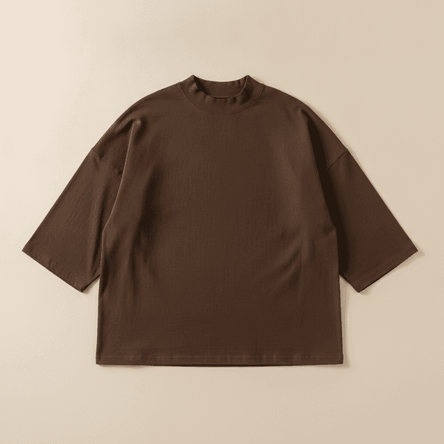 Dazy Less Brown Relaxed Cotton T-shirt