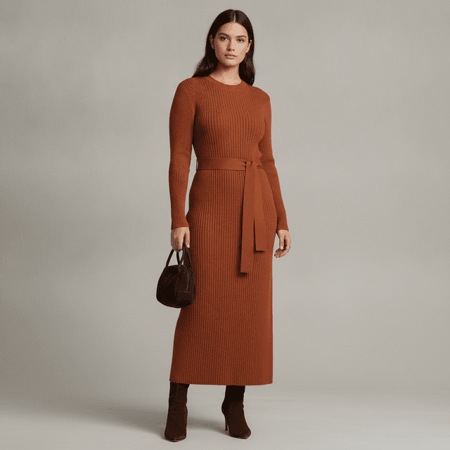 Multi Rib Maxi Sweater Dress