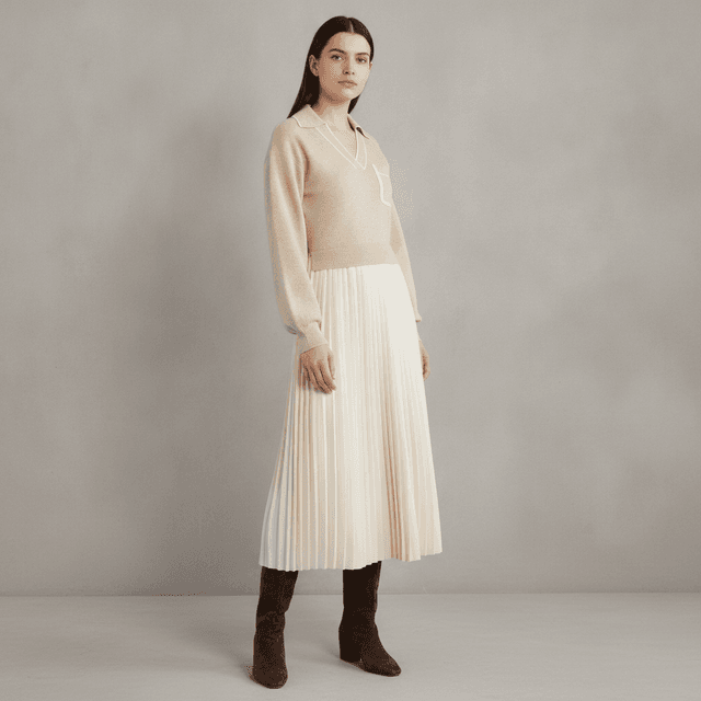 Long Sleeve Twofer Sweater Dress