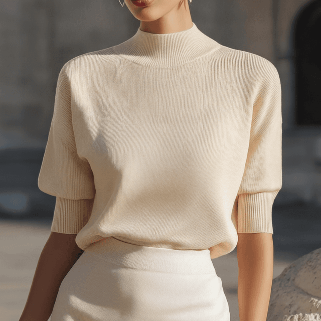 Ovora Champagne Knit Top
