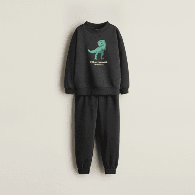 2-Piece Printed Sweatshirt and Joggers Set