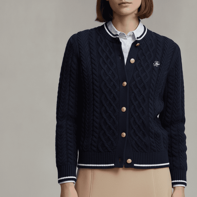 Tommy Hilfiger Women's Heritage Cable Long-Sleeve Cardigan Sweater