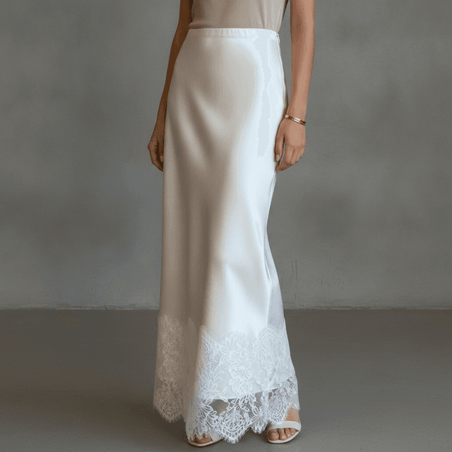 Livesso Cream Long Skirt