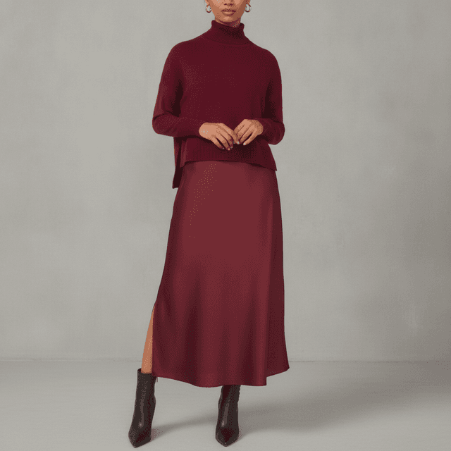 MSK Women's Mock Neck Slip Dress and Sweater Set