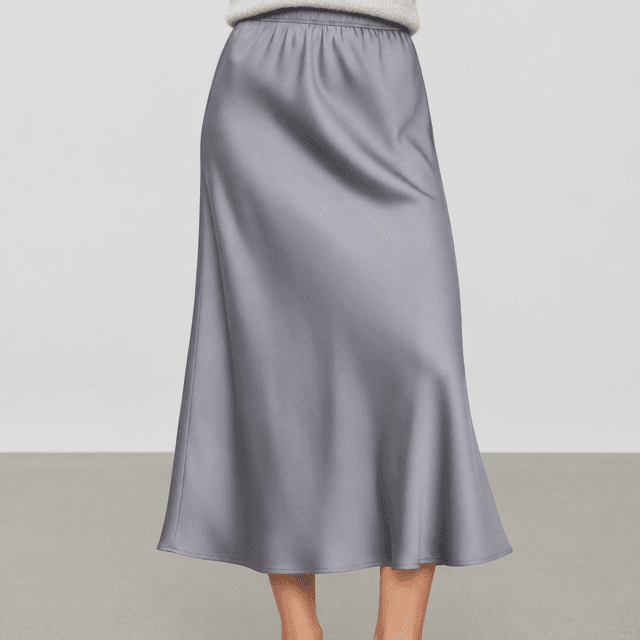 Satin A-Line Maxi Skirt