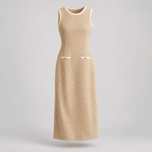 Bouclé-Knit Dress