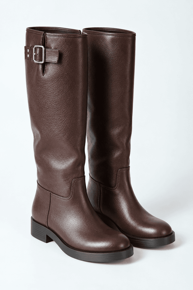 H&M Knee-High Boots — Dark Brown