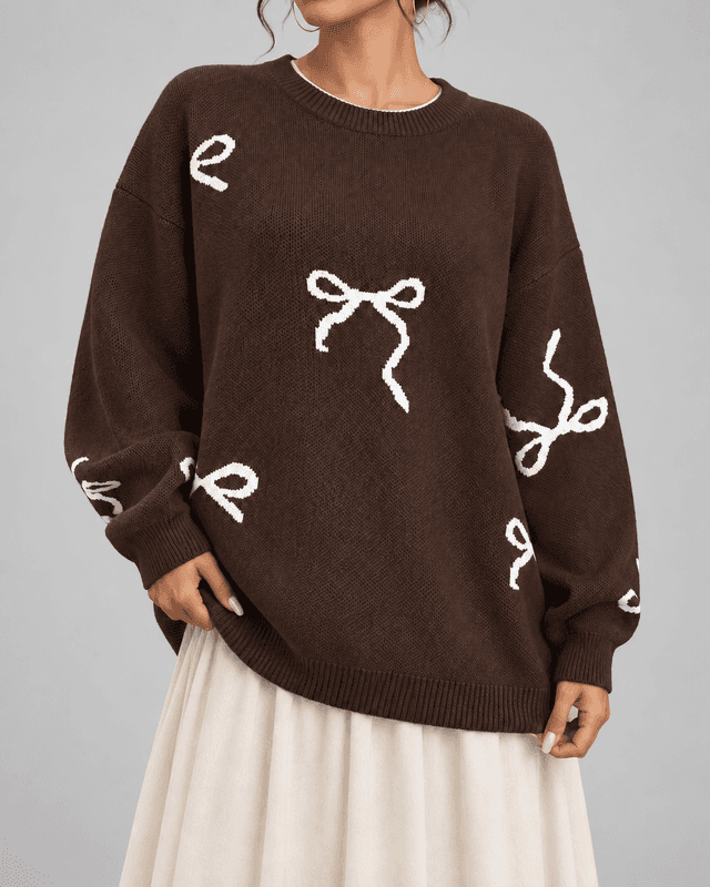 Prettygarden Brown Sweater