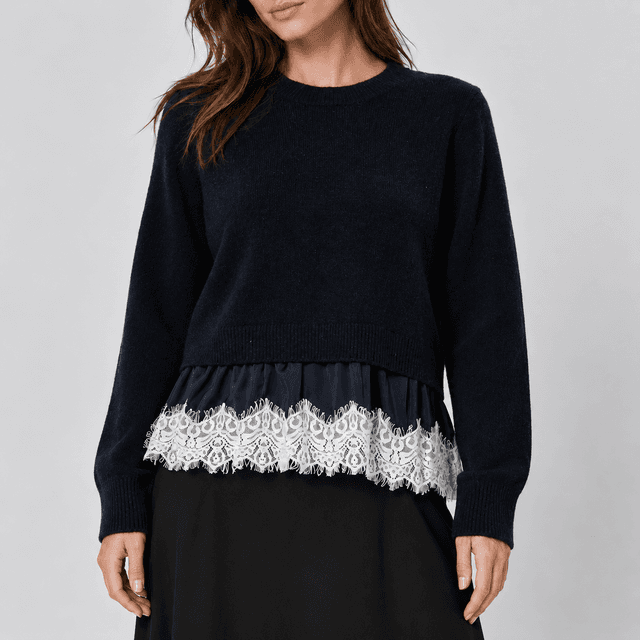 James Mixed Media Sweater