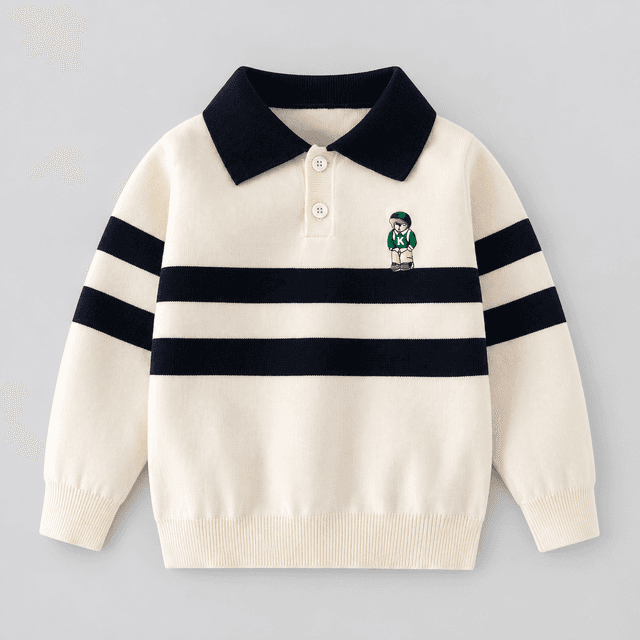 Irsutey Polo Collar Sweater