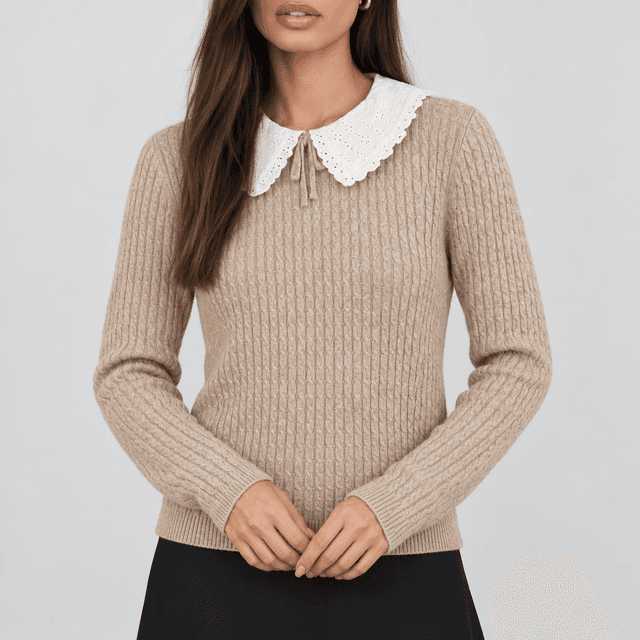 Bobbi Collared Sweater in Mocha - FINAL SALE