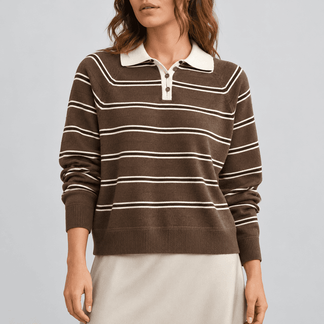 Oversized Button Up Sweater Polo