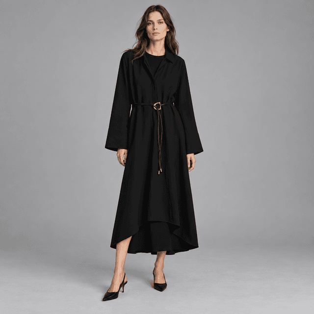 Flared Dress with Belt