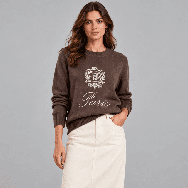 Paris Crest Sweater