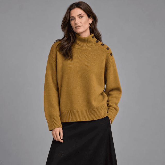 Button-Detail Sweater