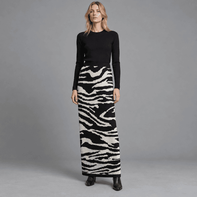 Jacquard-Knit Skirt